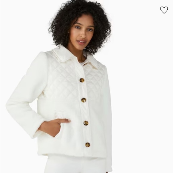 kate spade Jackets & Blazers - Kate Spade Quilted Fleece Button Front Jacket Coat S